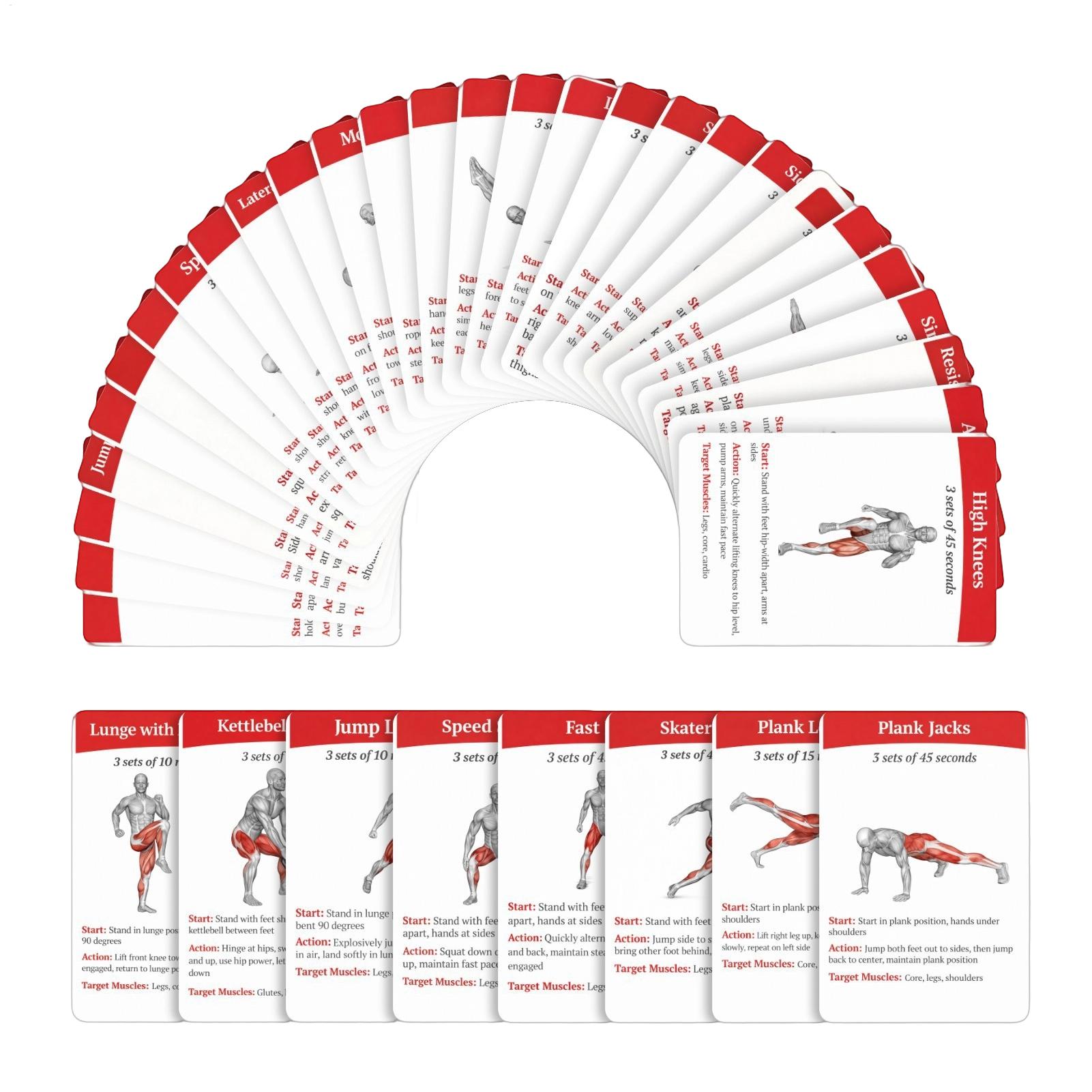 Workout Cards Deck 36 Pieces H - Home Gym Guide review and price