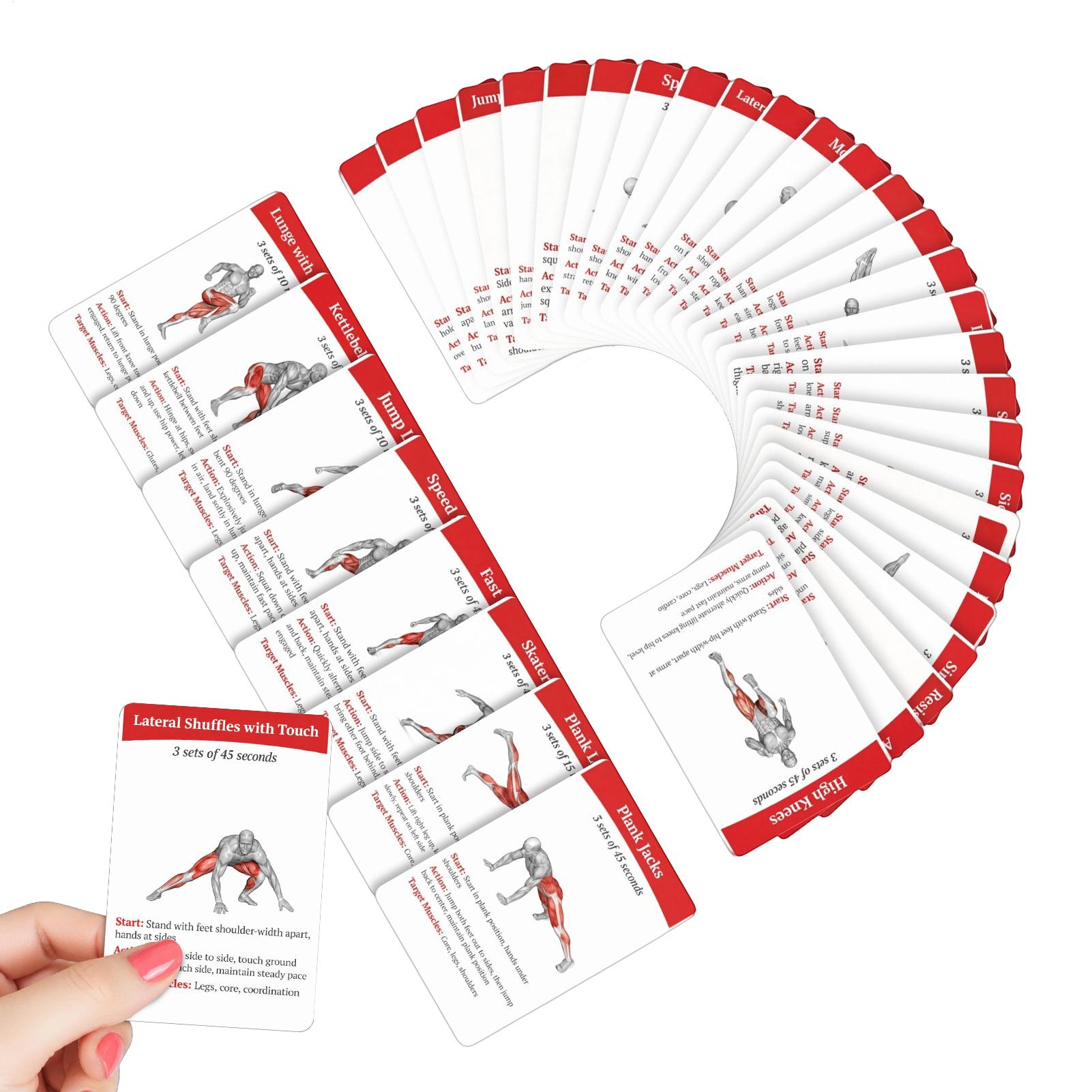 Workout Cards Deck 36 Pieces H - Home Gym Guide review and price