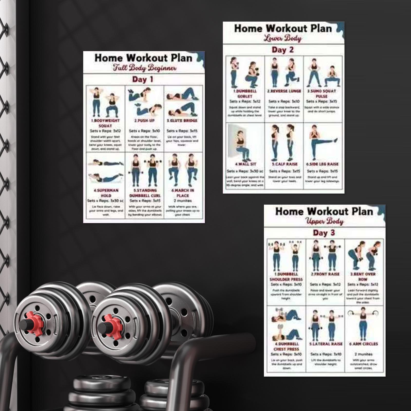 Exercise Posters 6 Pieces Full - Home Gym Guide review and price