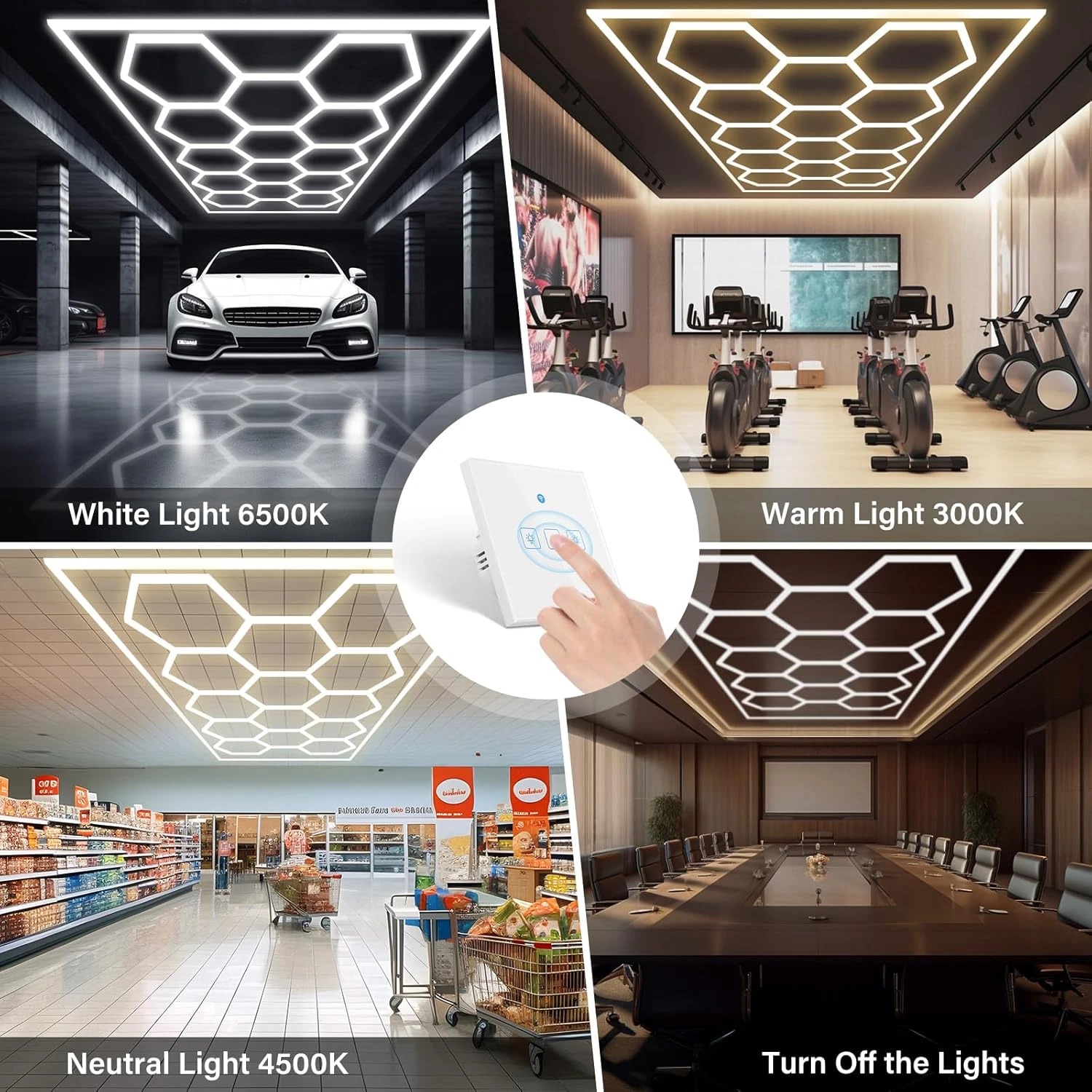Hexagon Garage Light LED Lamp  - Home Gym Youtube review and price
