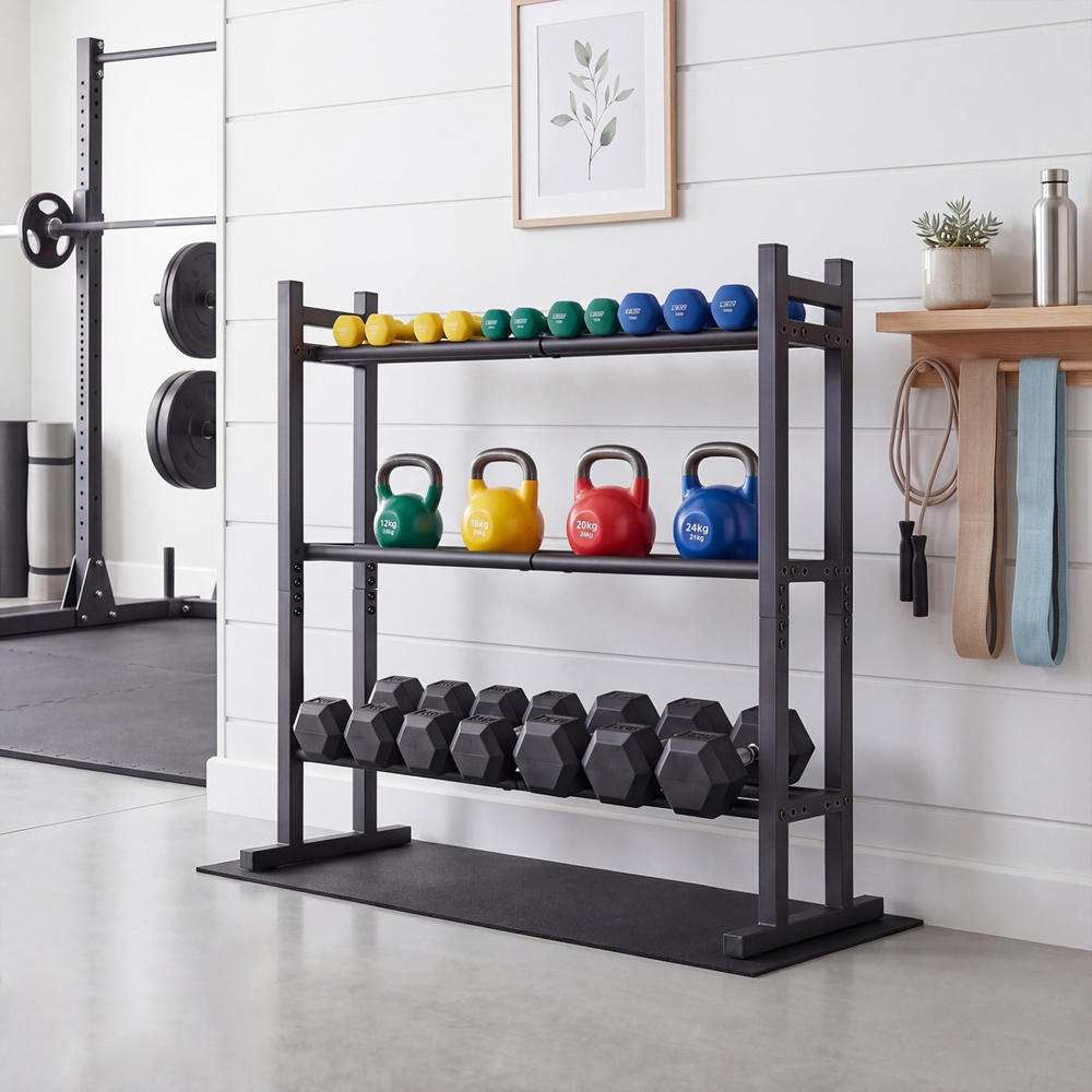 Heavy Duty 3-Tier Dumbbell Rac - Home Gym Weights review and price