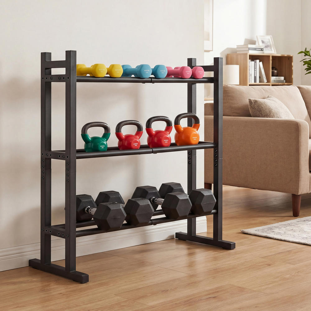 Heavy Duty 3-Tier Dumbbell Rac - Home Gym Weights review and price