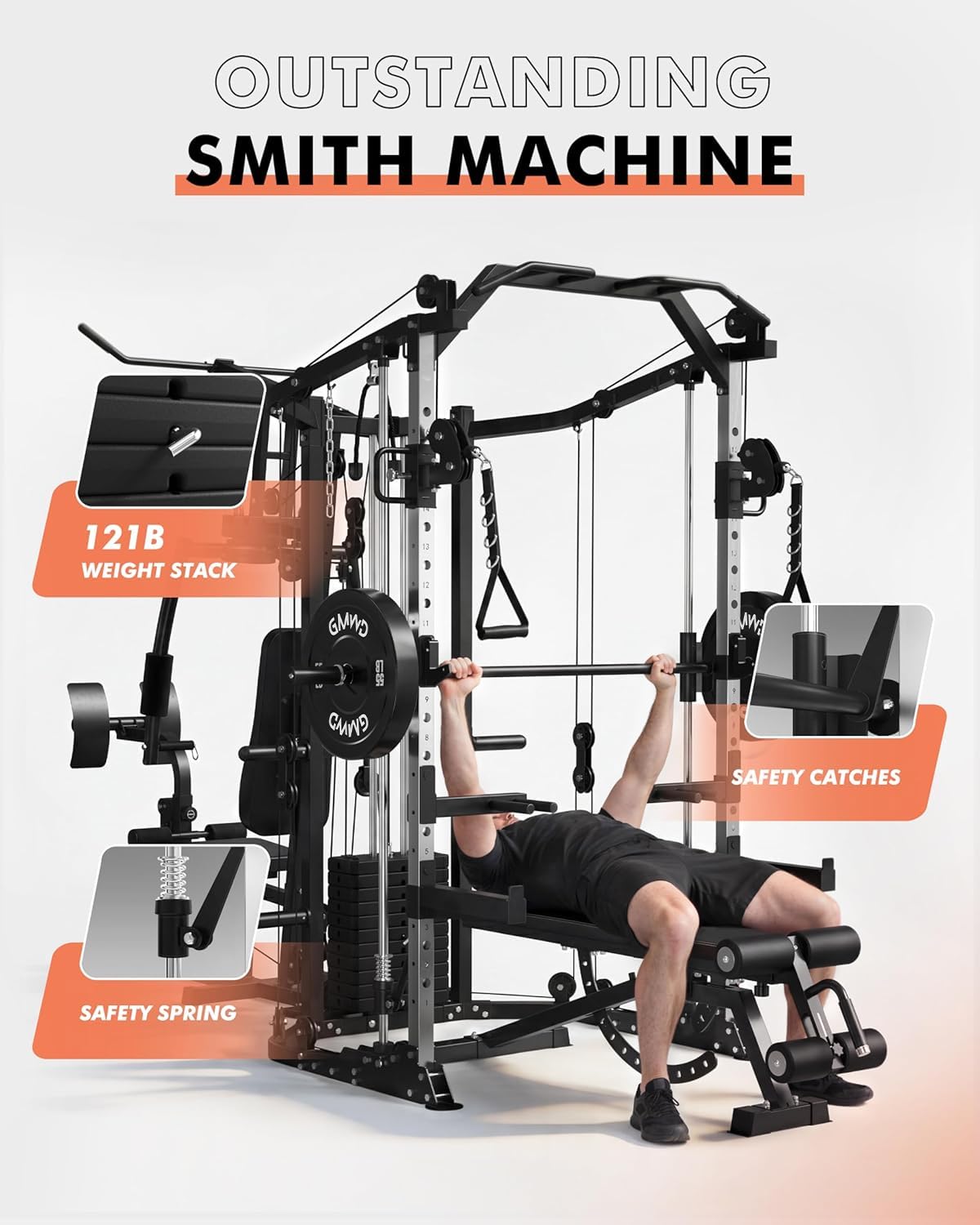 Dual-Station SmithΔ Machine Po - Home Gym Weights review and price